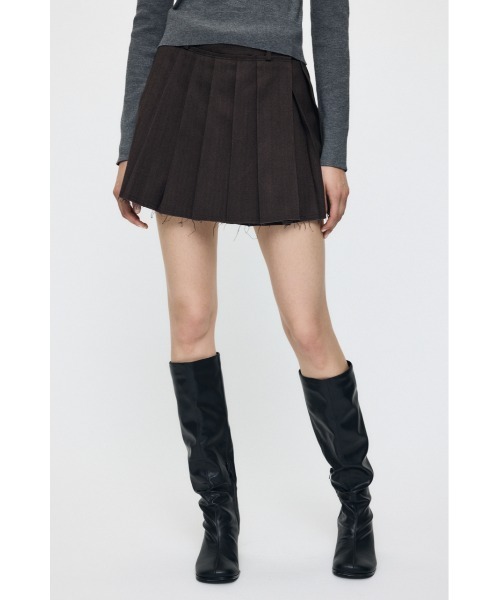 MOUSSY(マウジー)の「【26年AW新作】PLEATED WRAP スカート(スカート・レディース・ブラウン/杢グレー・1/2)」の5枚目の写真
