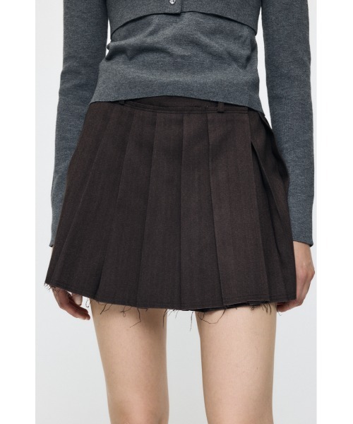 MOUSSY(マウジー)の「【26年AW新作】PLEATED WRAP スカート(スカート・レディース・ブラウン/杢グレー・1/2)」の7枚目の写真