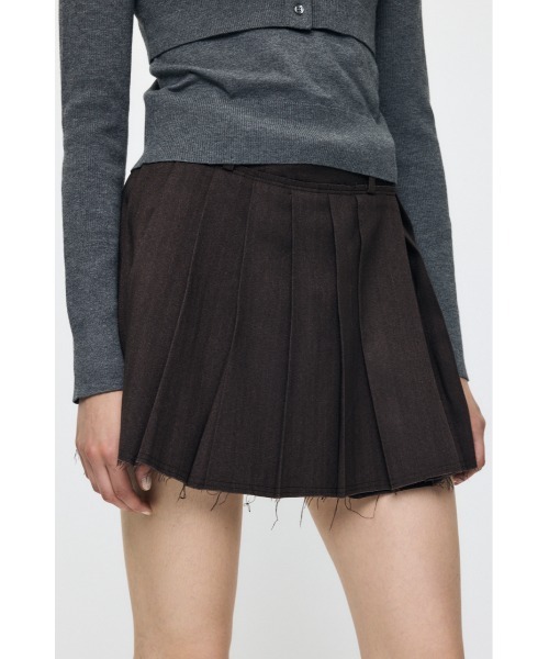 MOUSSY(マウジー)の「【26年AW新作】PLEATED WRAP スカート(スカート・レディース・ブラウン/杢グレー・1/2)」の8枚目の写真