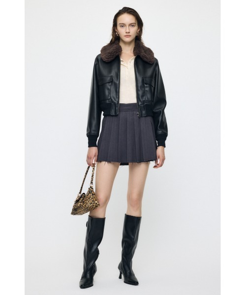 MOUSSY(マウジー)の「【26年AW新作】PLEATED WRAP スカート(スカート・レディース・ブラウン/杢グレー・1/2)」の10枚目の写真