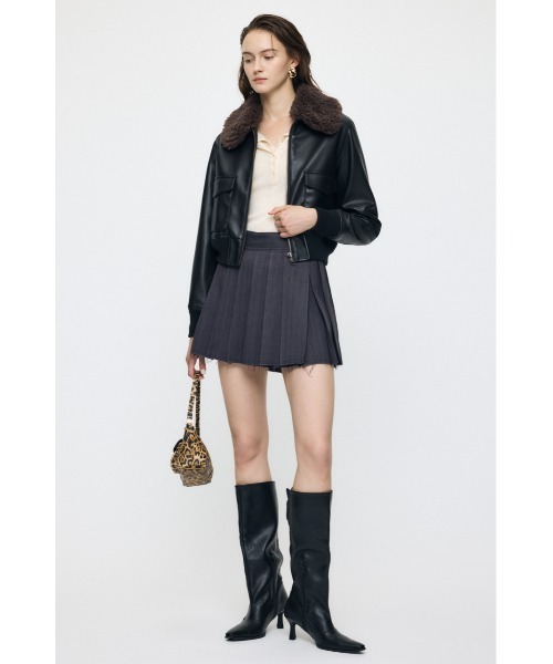 MOUSSY(マウジー)の「【26年AW新作】PLEATED WRAP スカート(スカート・レディース・ブラウン/杢グレー・1/2)」の11枚目の写真