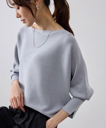 【WEB限定カラー】マシュマロ袖パールドルマンニット