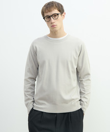 MEN'S MELROSE | PBTスムースハイゲージプレーティングクルーネックニット | ウォッシャブル(ニット/セーター)