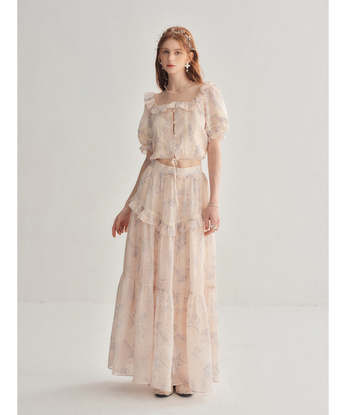 SINCETHEN(シンスゼン)の「セレナラッフルロングスカート(スカート・レディース・その他・SMALL/MEDIUM/LARGE)」の2枚目の写真