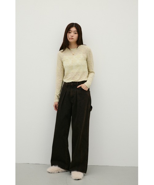 STYLEMIXER(スタイルミキサー)の「ペインターワークデニム(デニムパンツ・レディース・ブラウン/ブラック・MEDIUM/LARGE/SMALL)」の15枚目の写真