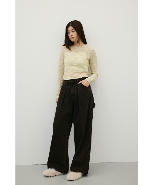 STYLEMIXER(スタイルミキサー)の「ペインターワークデニム(デニムパンツ・レディース・ブラウン/ブラック・MEDIUM/LARGE/SMALL)」の16枚目の写真