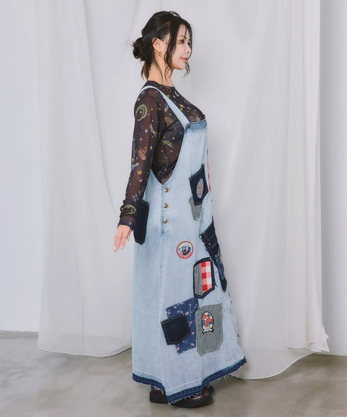ScoLar(スカラー)の「163605:ポケットがいっぱい リメイク調ジャンパースカート(ジャンパースカート・レディース・ブルー・M)」の17枚目の写真