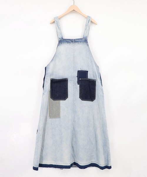 ScoLar(スカラー)の「163605:ポケットがいっぱい リメイク調ジャンパースカート(ジャンパースカート・レディース・ブルー・M)」の14枚目の写真