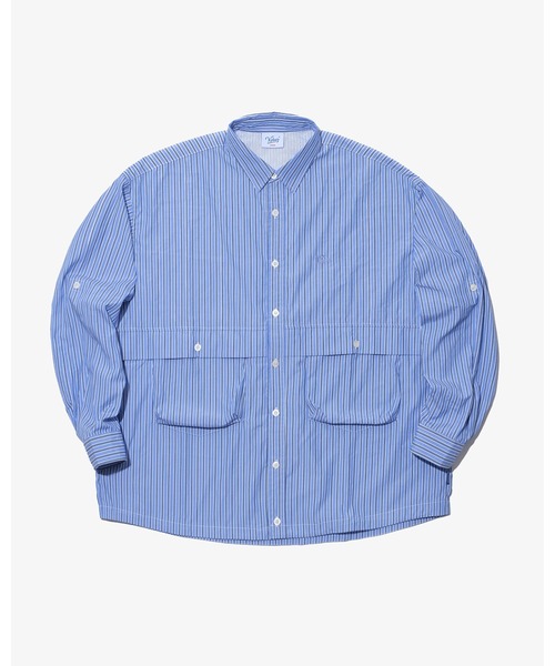 KEBOZ(ケボズ)の「STRIPE BALL SHIRT(シャツ/ブラウス・メンズ・サックスブルー/ライトブルー・M/L/XL)」の2枚目の写真