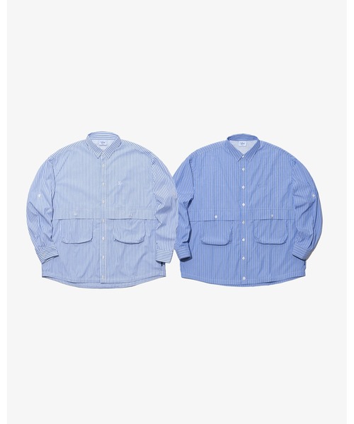 KEBOZ(ケボズ)の「STRIPE BALL SHIRT(シャツ/ブラウス・メンズ・サックスブルー/ライトブルー・M/L/XL)」の6枚目の写真
