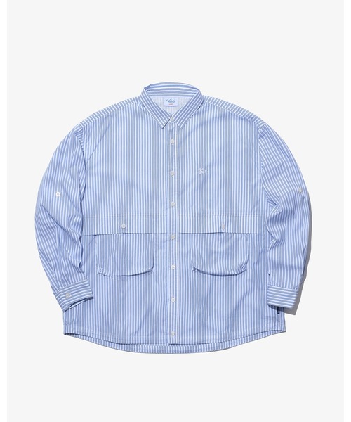KEBOZ(ケボズ)の「STRIPE BALL SHIRT(シャツ/ブラウス・メンズ・サックスブルー/ライトブルー・M/L/XL)」の14枚目の写真