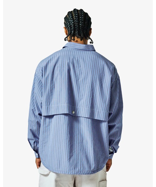 KEBOZ(ケボズ)の「STRIPE BALL SHIRT(シャツ/ブラウス・メンズ・サックスブルー/ライトブルー・M/L/XL)」の3枚目の写真