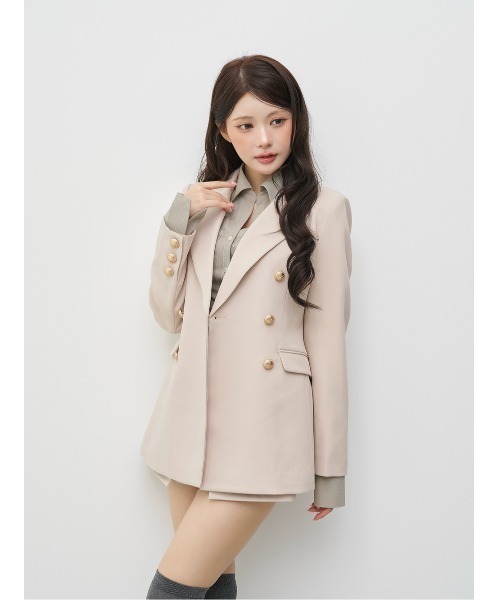 AmeliaMoi（アメリアモワ）の「AmeliaMoiベルシエルジャケット（テーラードジャケット・レディース・ライトベージュ/ネイビー/ブラウン/その他・FREE）」の2枚目の写真