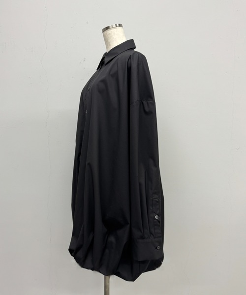 PROVOKE (プロヴォーク)の「BALLOON HEM L/S BIG SHIRT(シャツ/ブラウス・レディース・ブラック/オフホワイト・FREE)」の9枚目の写真