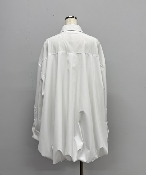 PROVOKE (プロヴォーク)の「BALLOON HEM L/S BIG SHIRT(シャツ/ブラウス・レディース・ブラック/オフホワイト・FREE)」の5枚目の写真