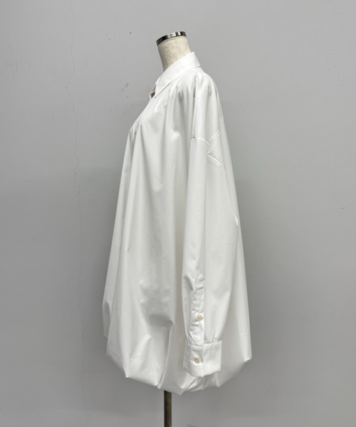 PROVOKE (プロヴォーク)の「BALLOON HEM L/S BIG SHIRT(シャツ/ブラウス・レディース・ブラック/オフホワイト・FREE)」の6枚目の写真