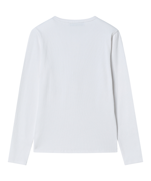 PRENDA（プレンダ）の「NUMBER 3 HENLEY LONG SLEEVE WHITE（Tシャツ/カットソー・レディース・その他・FREE）」の8枚目の写真