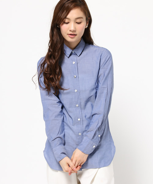 FIGARO Paris(フィガロパリ)の「◇FINAMORE NAPOLI コットンソリッドGIULIA.Z.コンパクトシャツ◆(シャツ/ブラウス・レディース・ネイビー/ホワイト・40/42)」の17枚目の写真