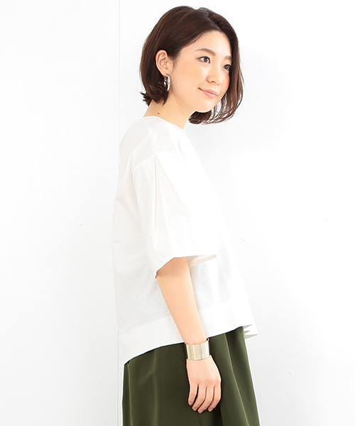 B:MING by BEAMS（ビーミングバイビームス）の「ビーミング by ビームス / 袖ステッチプルオーバー （Tシャツ/カットソー・レディース・ホワイト/ブラック/グリーン系その他・ONE SIZE）」の10枚目の写真