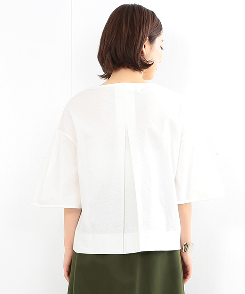 B:MING by BEAMS（ビーミングバイビームス）の「ビーミング by ビームス / 袖ステッチプルオーバー （Tシャツ/カットソー・レディース・ホワイト/ブラック/グリーン系その他・ONE SIZE）」の11枚目の写真