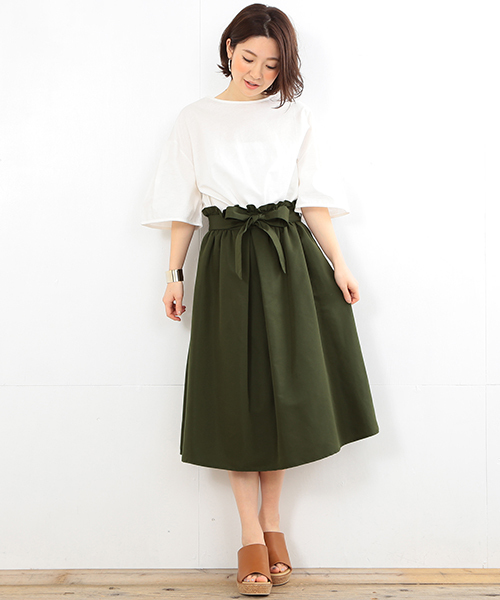 B:MING by BEAMS（ビーミングバイビームス）の「ビーミング by ビームス / 袖ステッチプルオーバー （Tシャツ/カットソー・レディース・ホワイト/ブラック/グリーン系その他・ONE SIZE）」の12枚目の写真