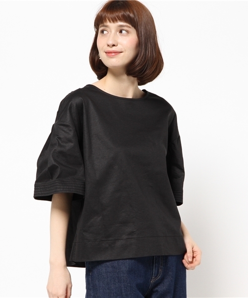 B:MING by BEAMS（ビーミングバイビームス）の「ビーミング by ビームス / 袖ステッチプルオーバー （Tシャツ/カットソー・レディース・ホワイト/ブラック/グリーン系その他・ONE SIZE）」の3枚目の写真