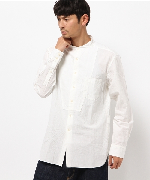 Saba56　新品 SAGE DE CRET バンドカラーシャツ M 白 sage de cret（サージュデクレ）の「SAGE DE CRET/サージデクレ