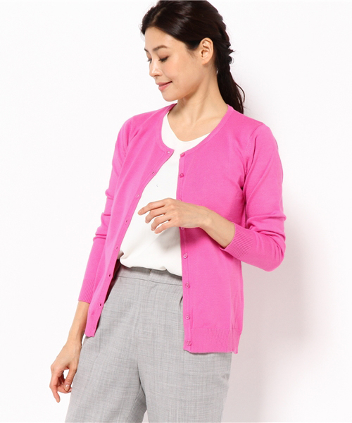 aimoha(アイモハ)の「クルーネックニットカーディガン(カーディガン/ボレロ・レディース・ホワイト×ネイビー/ネイビー/ブルー系その他/ピンク/ホワイト/パープル系その他/スカイブルー/グレー/ブルー/レッド/グレー×ホワイト/ベージュ/ブラック/イエロー・LARGE/XXX-LARGE/XXXX-LARGE/SMALL/XX-LARGE/MEDIUM/X-LARGE)」の21枚目の写真