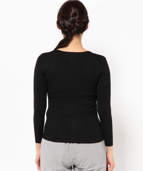 aimoha(アイモハ)の「クルーネックニットカーディガン(カーディガン/ボレロ・レディース・ホワイト×ネイビー/ネイビー/ブルー系その他/ピンク/ホワイト/パープル系その他/スカイブルー/グレー/ブルー/レッド/グレー×ホワイト/ベージュ/ブラック/イエロー・LARGE/XXX-LARGE/XXXX-LARGE/SMALL/XX-LARGE/MEDIUM/X-LARGE)」の15枚目の写真