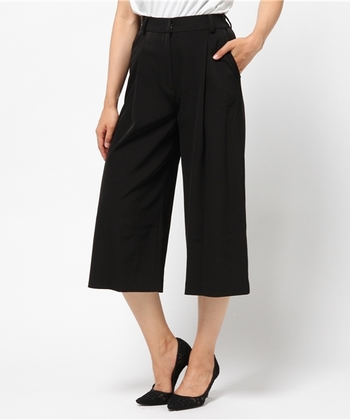 N.(N. Natural Beauty Basic)(エヌエヌナチュラルビューティーベーシック)の「クロップワイドパンツ(その他パンツ・レディース・ブラック/ブラウン・MEDIUM)」の12枚目の写真