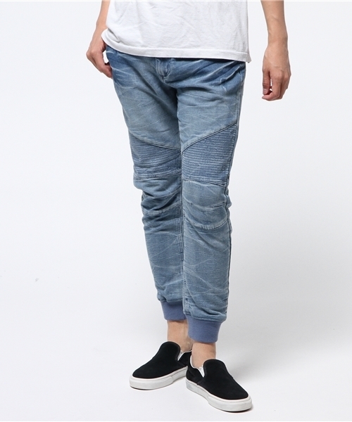 VENCEEXCHANGE（ヴァンスエクスチェンジ）の「裾リブバイカードビーデニム2（デニムパンツ・メンズ・ネイビー/ブルー・MEDIUM/SMALL/LARGE）」の2枚目の写真