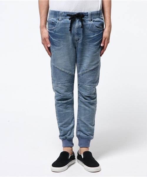 VENCEEXCHANGE（ヴァンスエクスチェンジ）の「裾リブバイカードビーデニム2（デニムパンツ・メンズ・ネイビー/ブルー・MEDIUM/SMALL/LARGE）」の3枚目の写真