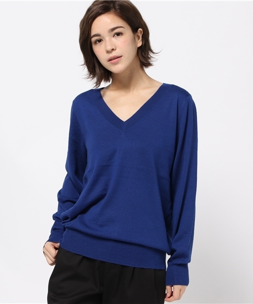 NATURAL BEAUTY BASIC（ナチュラルビューティーベーシック）の「【AneCan 12月号掲載】イタリーウールベーシック Vネックニット（ニット/セーター・レディース・グレー/ピンク/グリーン/ブルー系その他/ベージュ/ブラック・MEDIUM）」の5枚目の写真