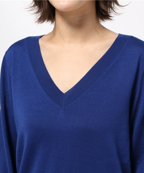 NATURAL BEAUTY BASIC（ナチュラルビューティーベーシック）の「【AneCan 12月号掲載】イタリーウールベーシック Vネックニット（ニット/セーター・レディース・グレー/ピンク/グリーン/ブルー系その他/ベージュ/ブラック・MEDIUM）」の12枚目の写真