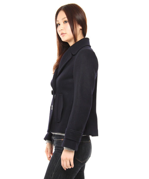 BEAUTY&YOUTH UNITED ARROWS(ビューティーアンドユースユナイテッドアローズ)の「BB W/NY SHORT PCT(ピーコート・レディース・ブラック/オリーブ/ネイビー・SMALL/MEDIUM)」の4枚目の写真