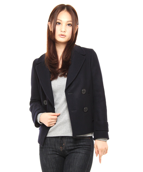 BEAUTY&YOUTH UNITED ARROWS(ビューティーアンドユースユナイテッドアローズ)の「BB W/NY SHORT PCT(ピーコート・レディース・ブラック/オリーブ/ネイビー・SMALL/MEDIUM)」の6枚目の写真