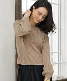 green label relaxing | KF W/N/A Puff/S RIB PO ニット(ニット/セーター)