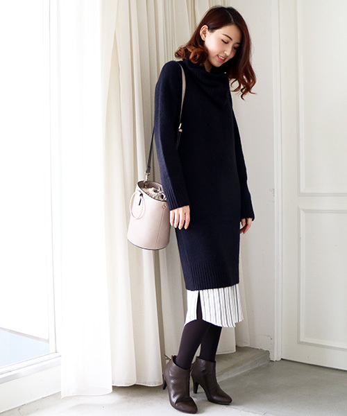 N.（N. Natural Beauty Basic）（エヌエヌナチュラルビューティーベーシック）の「ジョーゼットストライプスカート（スカート・レディース・ブラック系その他/ホワイト系その他・MEDIUM）」の2枚目の写真