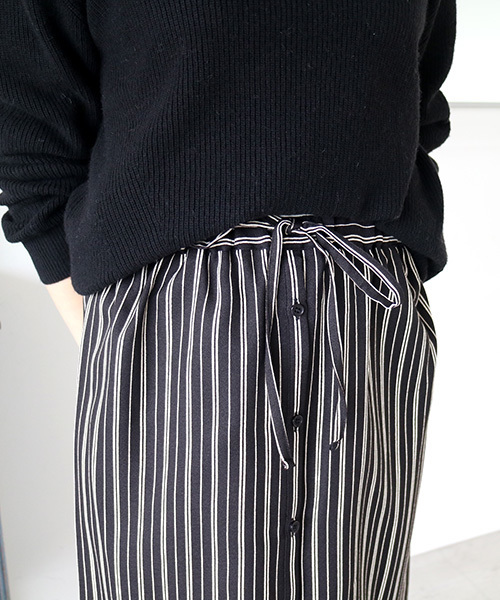 N.（N. Natural Beauty Basic）（エヌエヌナチュラルビューティーベーシック）の「ジョーゼットストライプスカート（スカート・レディース・ブラック系その他/ホワイト系その他・MEDIUM）」の14枚目の写真