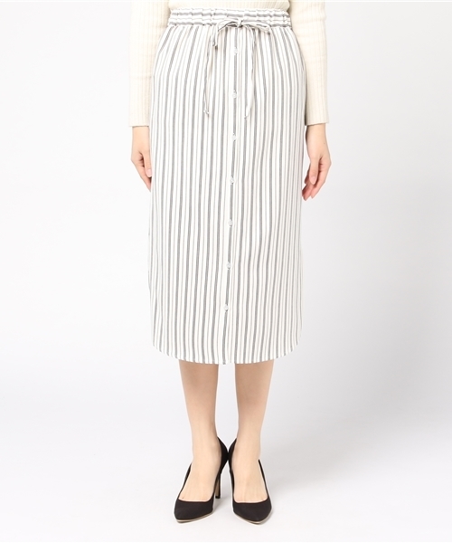 N.（N. Natural Beauty Basic）（エヌエヌナチュラルビューティーベーシック）の「ジョーゼットストライプスカート（スカート・レディース・ブラック系その他/ホワイト系その他・MEDIUM）」の3枚目の写真