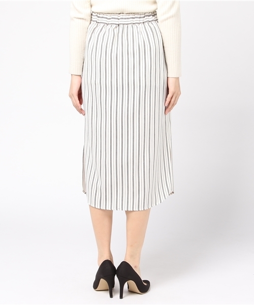 N.（N. Natural Beauty Basic）（エヌエヌナチュラルビューティーベーシック）の「ジョーゼットストライプスカート（スカート・レディース・ブラック系その他/ホワイト系その他・MEDIUM）」の5枚目の写真