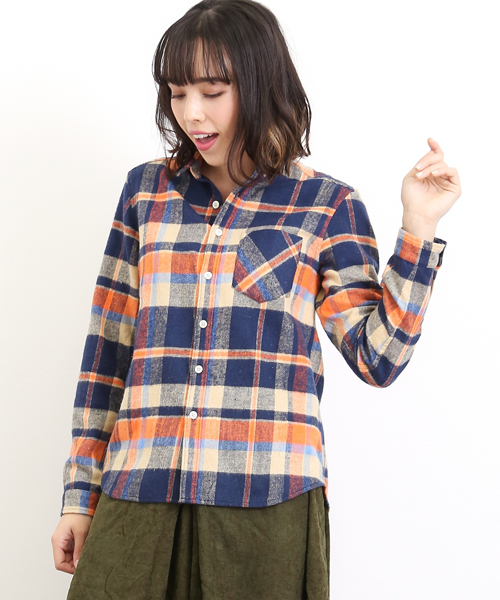 CUBE SUGAR（キューブシュガー）の「起毛ネルチェックレギュラーシャツ（シャツ/ブラウス・レディース・その他/その他4/その他1/その他2/その他3/その他5・M）」の5枚目の写真