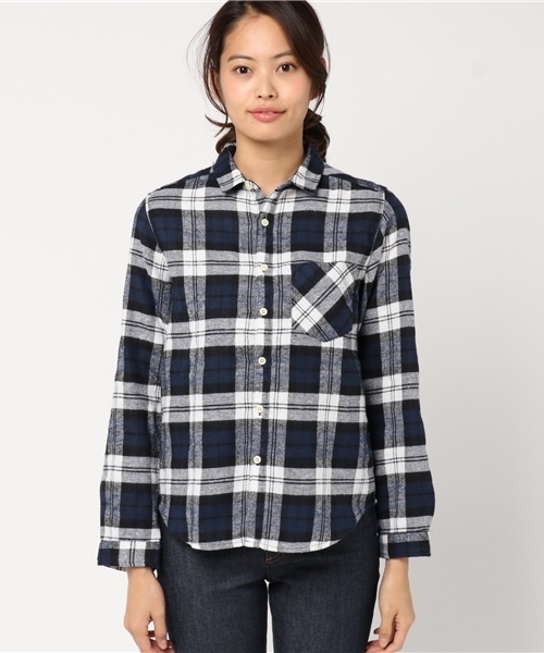CUBE SUGAR（キューブシュガー）の「起毛ネルチェックレギュラーシャツ（シャツ/ブラウス・レディース・その他/その他4/その他1/その他2/その他3/その他5・M）」の7枚目の写真