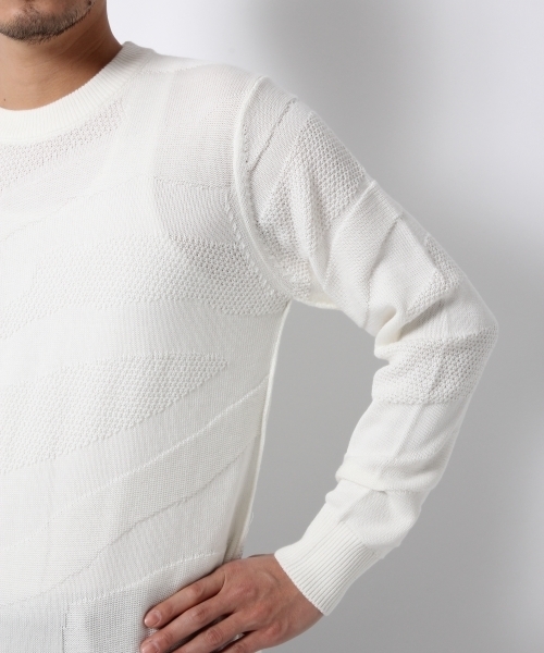 GLOBAL WORK(グローバルワーク)の「7ゲージカモフラジャガードニットプルオーバー/737494(ニット/セーター・メンズ・ブラック/グレー/ネイビー/ホワイト/ダークブラウン・LARGE/SMALL/X-LARGE/MEDIUM)」の14枚目の写真