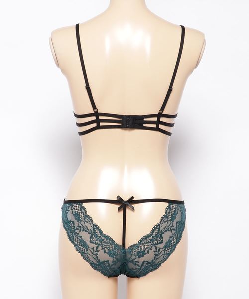 tu-hacci（ツーハッチ）の「バックストリング魅せる谷間Wワイヤーブラ＆ショーツ（ブラ&ショーツ・レディース・ネイビー/レッド/ピンク/ブラック/モスグリーン・B80/D75/C75/C85/C65/D65/A70/C80/D85/A75/B70/B65/B75/C70/D70/D80/D90/E75/E80/F65/G70/G80/E70/F80/G65/F90/E90/H80/H85/F85/F70/G75/E85/F75/G90/H70/H75/G85/E65/H65/H90/B85）」の7枚目の写真