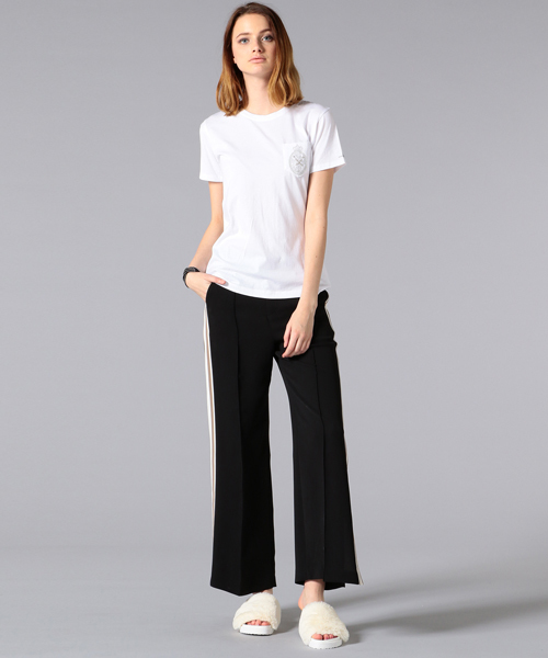 GUILD PRIME（ギルドプライム）の「【GUILD PRIME】WOMENS サイドスリットパンツ（その他パンツ・レディース・ベージュ/ブラック・36/34）」の3枚目の写真