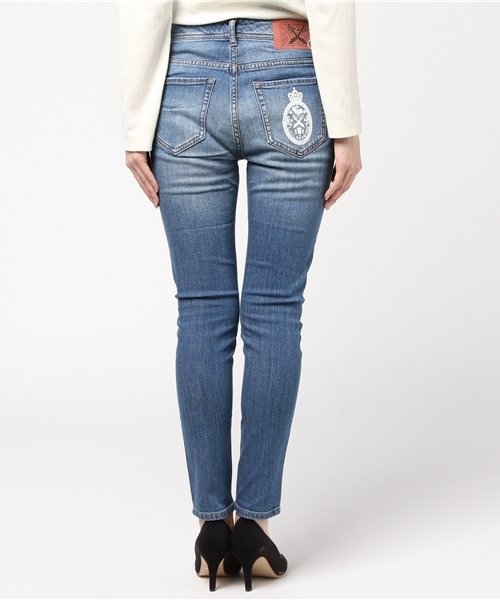 GUILD PRIME(ギルドプライム)の「【GUILD PRIME】WOMENS ローテンションスリムデニム(デニムパンツ・レディース・インディゴブルー・34/36)」の4枚目の写真