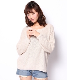 coen | 綿麻畦編みニットプルオーバー(ニット/セーター)