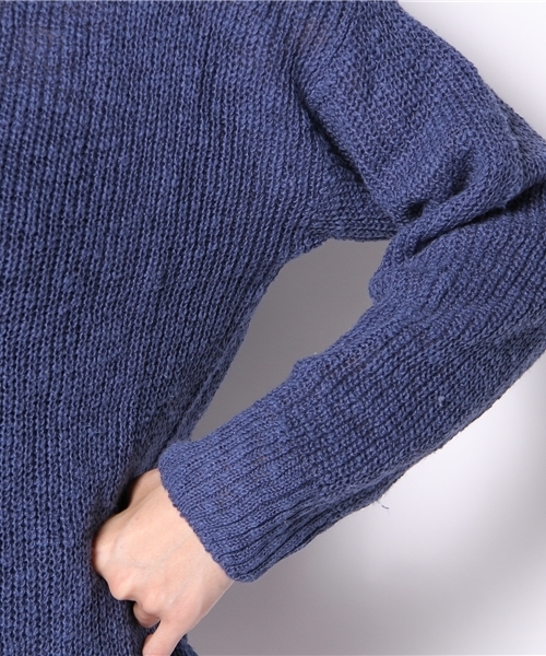 coen（コーエン）の「綿麻畦編みニットプルオーバー（ニット/セーター・レディース・オフホワイト/ロイヤルブルー・フリー）」の6枚目の写真