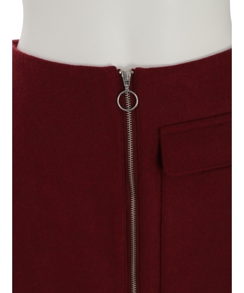 MURUA（ムルーア）の「フロントジップミニスカート（スカート・レディース・ブラック/グレー/レッド・2/1）」の10枚目の写真